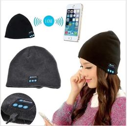 Cell Phone Earphones Bluetooth Hat Music Beanie Cap V4.1 Stereo Wireless Earphone Speaker Microphone Handsfree For IPhone 7 Samsung Galaxy S7 Musics Hats Fashion