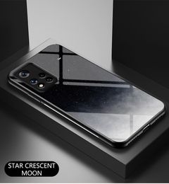 Luxury Starry Sky Cases for Xiaomi Redmi Note 11 Pro Plus + Hard Tempered Glass Back Phone Cover Redmi Note 11 Pro+ Anti Scratch