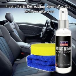 30ML Car Plastic Parts Refurbishment Agent Auto Care Wash Reducing Agent Car Interior Leather Rubber Plastic Mantain Tool