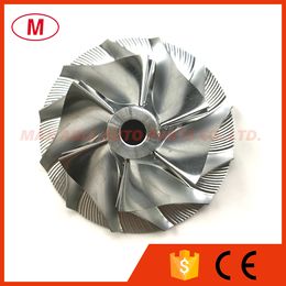 CT26 17291-17010 42.12/64.89mm 6+6 blades Turbo Billet compressor wheel/Aluminum 2618/Milling wheel for 17201-17010 Turbocharger Cartridge