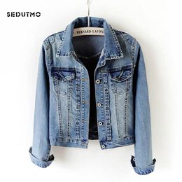SEDUTMO Plus Size 5XL Jean Jacket Women Boyfriend Denim Coat Streetwear Harajuku Vintage Autumn Basic Outerwear ED199 201026
