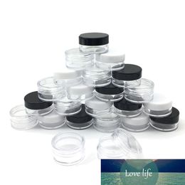 50pcs 2g/3g/5g/10g/15g/20g Empty Plastic Clear Cosmetic Jars Makeup Container Lotion Bottle Vials Face Cream Sample Pots Gel Box