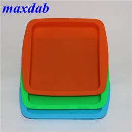factory price Deep Dish square Pan Non Stick Silicone Container Concentrate Oil BHO silicone tray Popular smoking accessories Rolling Tray