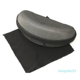 Wholesale Sunglasses Case Black Big Eyeglasses box with Cleaning Cloth for Women and Men Hot Brand China