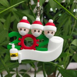 DIY Name Blessing PVC Snowman Mask Pendant Accessories Christmas Ornaments