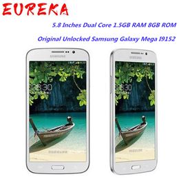 Original Unlocked Samsung Galaxy Mega I9152 GPS 5.8 Inches 1.5GB RAM 8GB ROM 8MP Dual SIM WIFI Touchscreen Smartphone