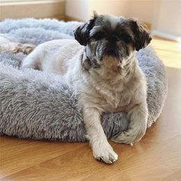 Peddy Dog Bed Pet Kennel Round Sleeping Bag Lounger Cat House Winter Warm Sofa Basket for Small Medium Large Dog Accessories 201223