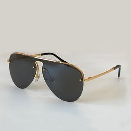 designer Pilot Sunglasses Mask Gold Grey Lens 1469 Catwalk Sunglasses Women Mirror Sun Glasses with Box
