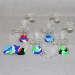 Glass Reclaim Catcher Adapter Ash Catchers 14mm-14mm for smoking bong rig ashcatchers with silicone base dab oil rigs