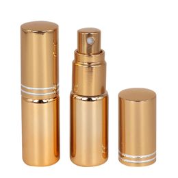 5ml Portable Mini Aluminum Refillable Perfume Bottle With Spray Empty Makeup Containers With Atomizer For Traveler RRA4017