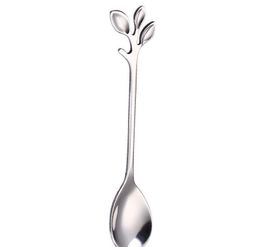 Stainless Steel Tree Branch Spoon Fork Gold Dessert Coffee Spoons Home Kitchen Dining Flatware Stirring jllwxv mx_home