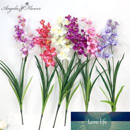 INS 2 branch ocean orchid artificial flower fake flower orchid wedding photography party home decoration silk green plants craft