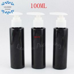 100ML Black Flat Shoulder Plastic Bottle With Heart Shape Lotion Pump , 100CC Makeup Sub-bottling Shampoo Packaging Bottlegood package