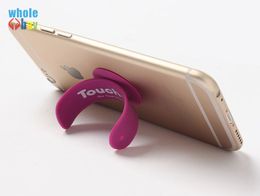 Touch U sucking disc Suction Cup Phone Holder One Shape Silicone Sucker Stand Mount for iPhone All Smartphones Universal 200pcs