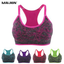 MAIJION Adjustable Padded Sports Bra For Women Quick Dry Wirefree Running Yoga Bra Tops Seamless Push Up Fitness Sport Brassiere T200601