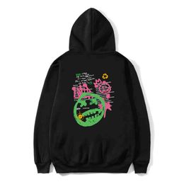 Graffiti Pills And Potions Smile Face Print Hoodies Men Women Sweatshirts Hip Hop Streetwear Fashion Casual Pullover Tops H1227