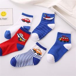 5 pairs/lot Autumn,Winter Kids Cotton socks.Boy Girl fashion Sport's soft socks. Baby cute Breathable toddler socks Children CN LJ200828