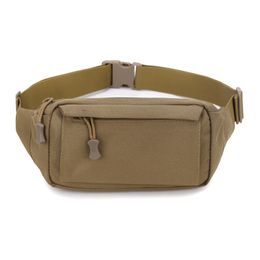 Outdoor Tactical Waist Bag Waterproof Adjustable Waist Chest Bag for Fitness Camping ZJ55 Q0705