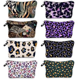 2021 new Multi functional lady's leopard washing bag Fashion 3D printing makeup bag Travel Portable cosmetics Storage Bag T9I001120