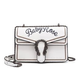 Hot Sale Fashion Handbags PU Leather Embroider Fashion Shoulder Bags Women Handbag Bag Chain Crossbody Bag Messenger Bags