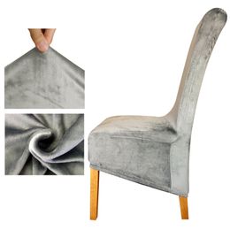 Velvet fabric Europe long High King back Chair Cover seat Chair covers Restaurant Hotel Party Banquet housse de chaise home Y200104