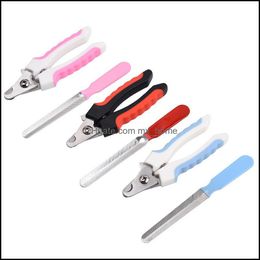 Dog Grooming Supplies Pet Home & Garden Cat Nail Clippers And Trimmer With Safety Guard To Avoid Over-Cutting File Razor Jk2007Kd Drop Deliv