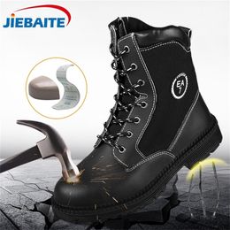 Boots Steel Toe Breathable Safety Boot Protective Puncture Proof Work Shoes For Men Casual Sneakers Y200915
