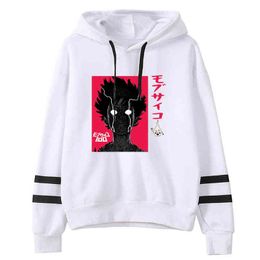 2021 Funny Anime Mob Psycho 100 Hoodies Sweatshirt Anime Manga Hoodies Tops Clothes H1227