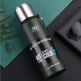 Double Wall Thermos Cup Large Military Stainless Steel Vacuum Flask Insulation Bottle For Water Bottles Gym Sports Shaker Mug LJ201218