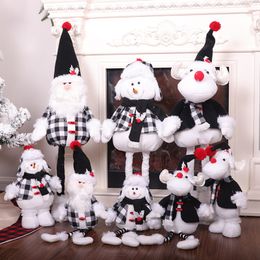 Christmas Doll Ornaments Santa Claus Snowman Deer New Christmas Gift Christmas Decorations 50pcs T1I2704