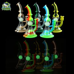 8.4 " water pipe hookah smoking bongs floating rotate ball small Dab Rig Glass Bong Recycler Pipes Oil Rigs bubbler tobacco bunner Vapour