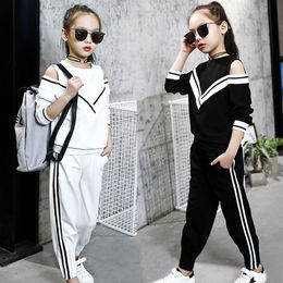 girls Sport Suit Teenage Autumn Girls Clothes Set Long Sleeve Top & Pants Casual 6 7 8 9 10 11 12 Years Child Girl Clothes 201031