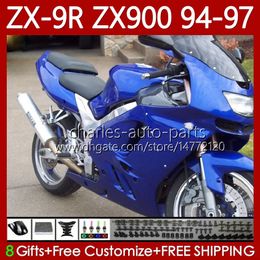 Fairings Kit For KAWASAKI NINJA ZX-9R ZX 9R 9 R 900 CC ZX9 R ZX9R 94 95 96 97 Bodywork 100No.71 ZX900 900CC ZX-900 1994 1995 Factory Blue 1996 1997 ZX900C 94-97 OEM MOTO Body