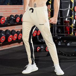 Sweatpant Men Brand Solid Fitness Breathable Pants Mens Joggers Slim Fitted Trousers Gyms Clothing Pencil Pants Male Sportswear 201109