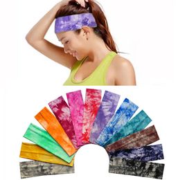 New Tie-Dye Cycling Sport Sweat Headband Women Sweatband for Men Yoga Hairbands Head Sweat Bands Sports Hair accessories