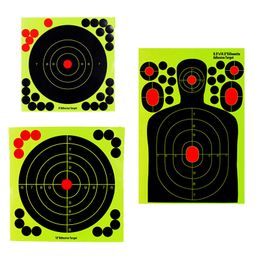 gun Airsoft Tactical Shooting Splatter Reactive Adhesive Target Sticker Training Objective Silhouette Splatter Fluorescent Practising