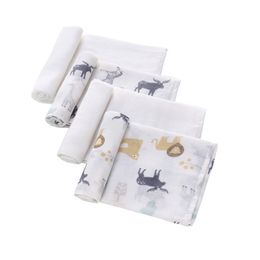 4 Pack Baby Boy Girls Newborn Cotton Muslin Squares Washable Nappy Diaper Wipe Muslin Cloth Baby Blanket