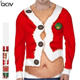 Fashion- Autumn Winter Ugly Christmas Sweater Men Women Crewneck Long Sleeve Sweatshirt 3D Funny Pirnted Sweaters Jumpers Tops