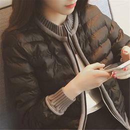 Autumn And Winter Short Coat Women Casual Plus Size Down Cotton Coat Women Parka Long Sleeve Warm Winter Jacket women 4XL Q1751 201029