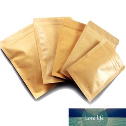 100 Kraft Paper Doypack Pouch with Aluminium Foil Food Tea Snack Coffee Storage Resealable zipper Bag
