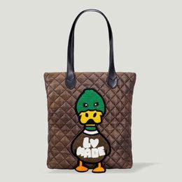 Shopping Bags Bear Duck Fashion Women Handbags Thread Lingge Cartoon Ladies Tote Spring Shopper Casual Female Shoulder Bag Large Girls Purse 220301