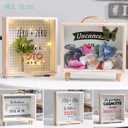 Kids Children Money Coin Holder Sundries Organizer Bedroom Storage Box Gift Props Table Decoration Wooden Ornaments Piggy Bank 201210