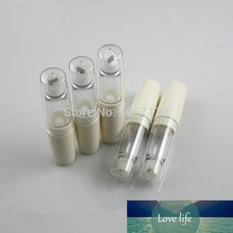 /50pcs 3ml Empty Lip Gloss Tube Rotating Lipgloss Bottle Beige Round Lipstick Packaging Container