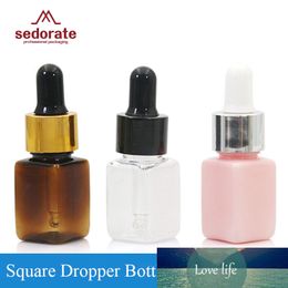 Sedorate 50 pcs/Lot Mini Vials 10ML PET Plastic Dropper Bottles For Cosmetic Essential Oil Pipette Perfume Containers JX120-2