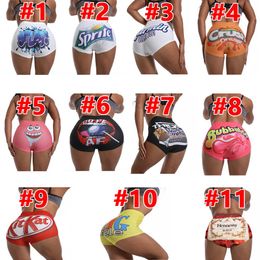 Women Sexy Yoga Pants Slim Printed Letter Shorts Summer Designer Mini Leggings Fashion Party Plus Size Casual Clothing