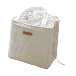 Portable Cotton And Linen Aluminium Foil Thickened Meal Box Insulated Bag Lunch Adult Student RERI889 Storage Bags