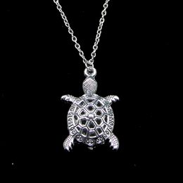 Fashion 38*25mm Hollow Tortoise Turtle Sea Pendant Necklace Link Chain For Female Choker Necklace Creative Jewelry party Gift