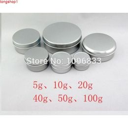 100ML Aluminum Jar, 100G Cosmetic Cream Empty Box, Metal Tins Packing Container, Press Lid Pot, 50pcs/Lotgood quantit