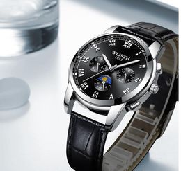 2010 Luxury WLISTH Quartz Wristwatch Man Steel Classic Business Mens Watches Big Dial Decoration Male Clock