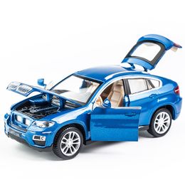 KIDAMI Alloy Diecast Model Car 1:32 SUV X6 Sound Light Children Metal Car Toys Pull Back Wheels Kids Birthday Gifts Collection LJ200930